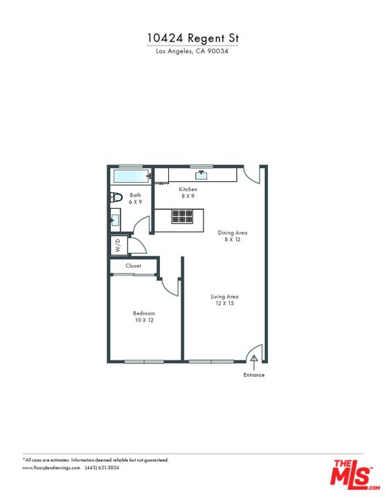 10420 Regent Street, Unit 10424 Los Angeles, CA 90034 - Photo 12 of 12 a picture of a floor plan