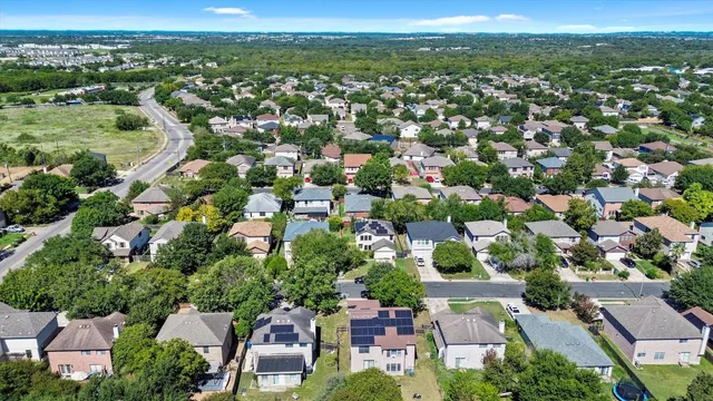 an aerial view of multiple house