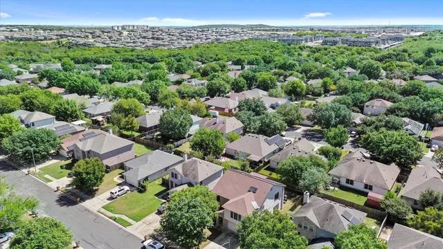 an aerial view of multiple house