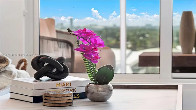 a view of a city that has tall buildings