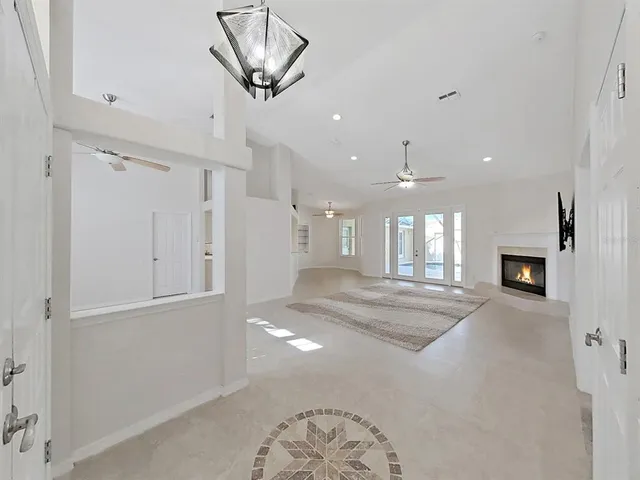 a view of livingroom and kitchen with hardwood floor