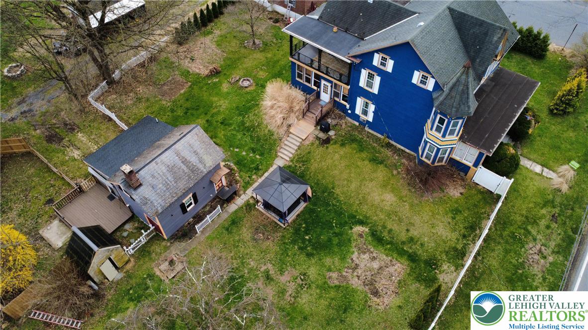6423 Front Street Bangor, PA 18013 - Photo 60 of 60 an aerial view of a house with garden space and street view