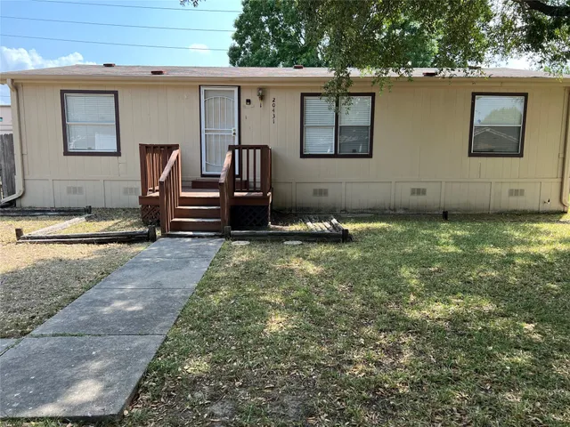 a backyard of a house
