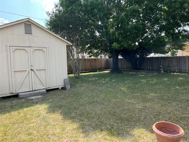 a backyard of a house