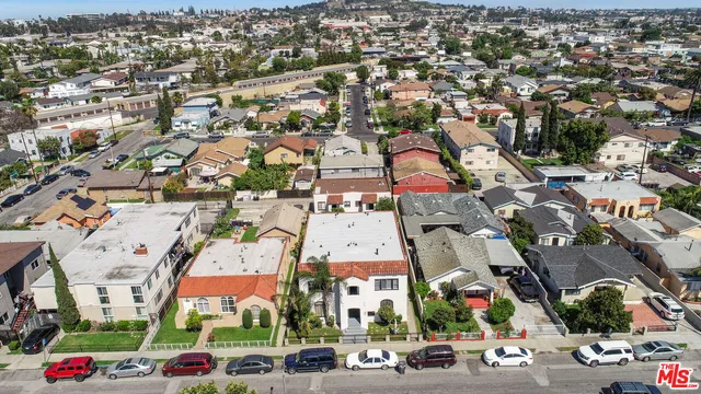 an aerial view of a city