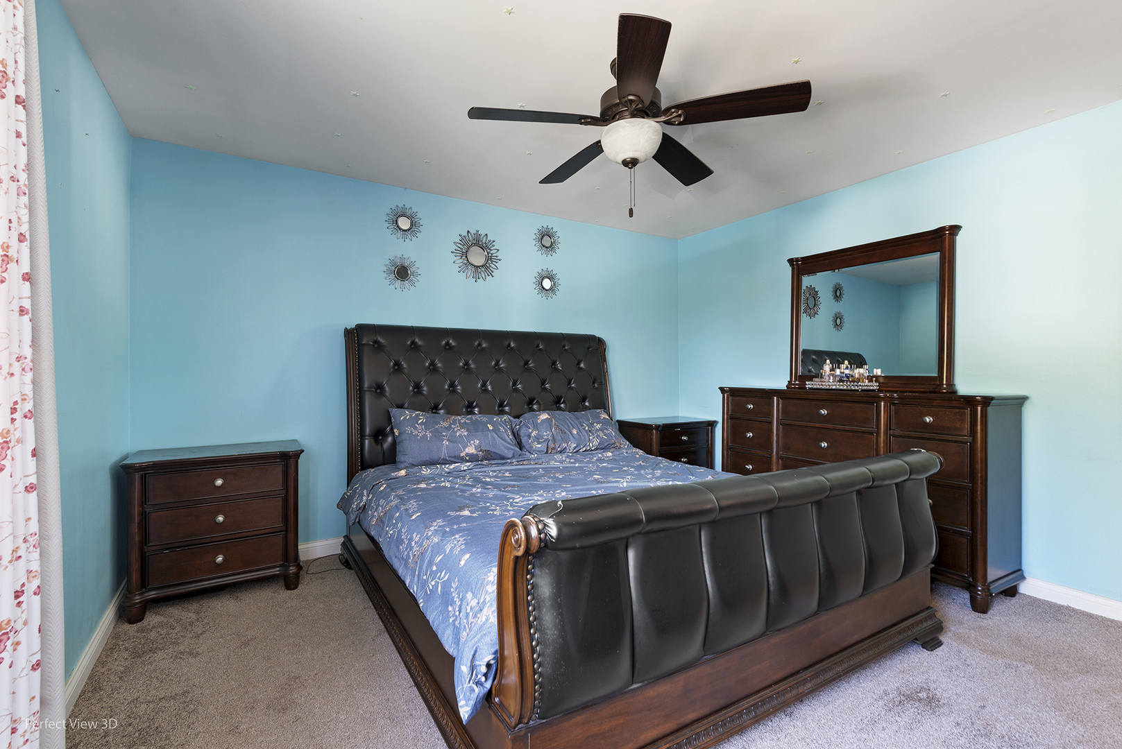 217 Oriole Road Matteson, IL 60443 - Photo 12 of 22 a bedroom with bed and a chandelier