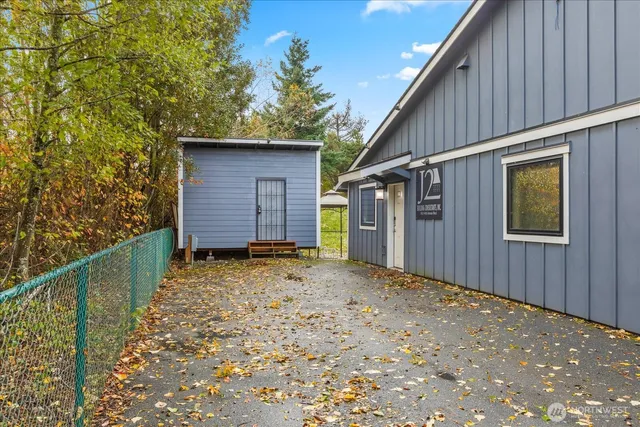 a view of a outdoor space with a patio