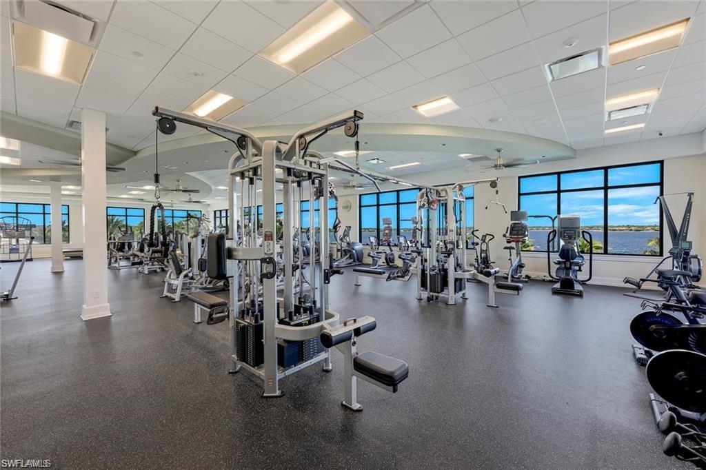 9508 Ironstone Terrace, Unit 201 Naples, FL 34120 - Photo 44 of 45 Workout area featuring a drop ceiling