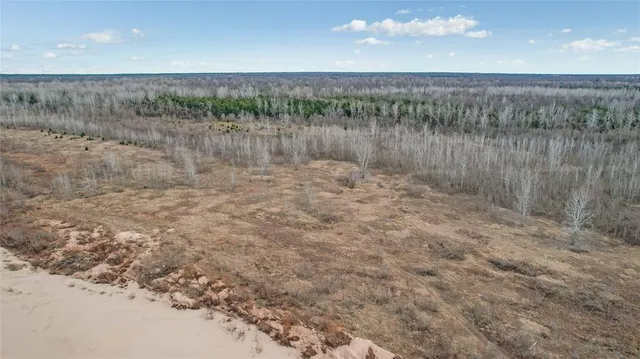 a view of a lake with a mountain in the background