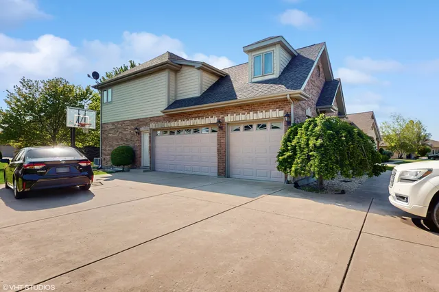 a car parked in front of a house