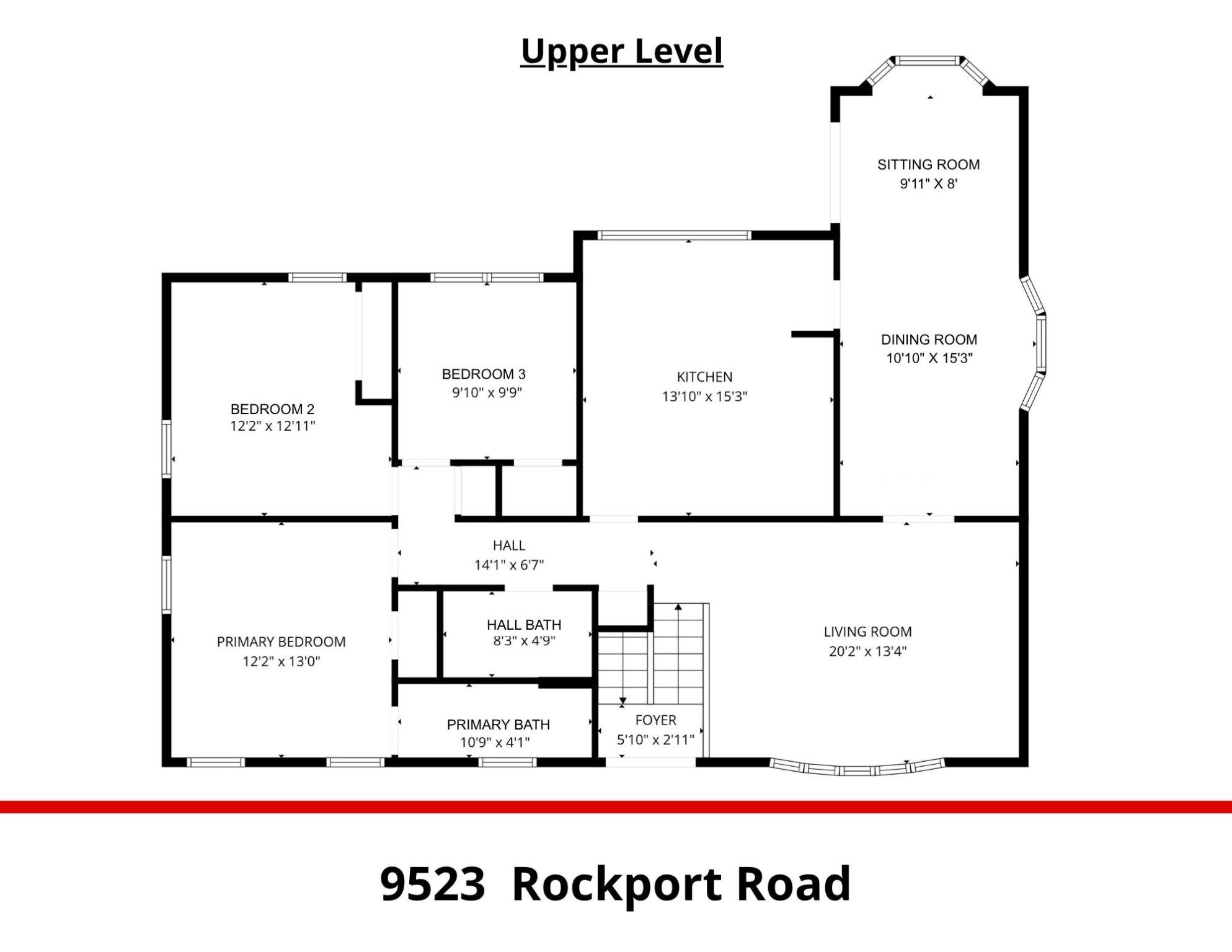 9523 Rockport Road Vienna, VA 22180 - Photo 52 of 53 Upper Level Floorplan