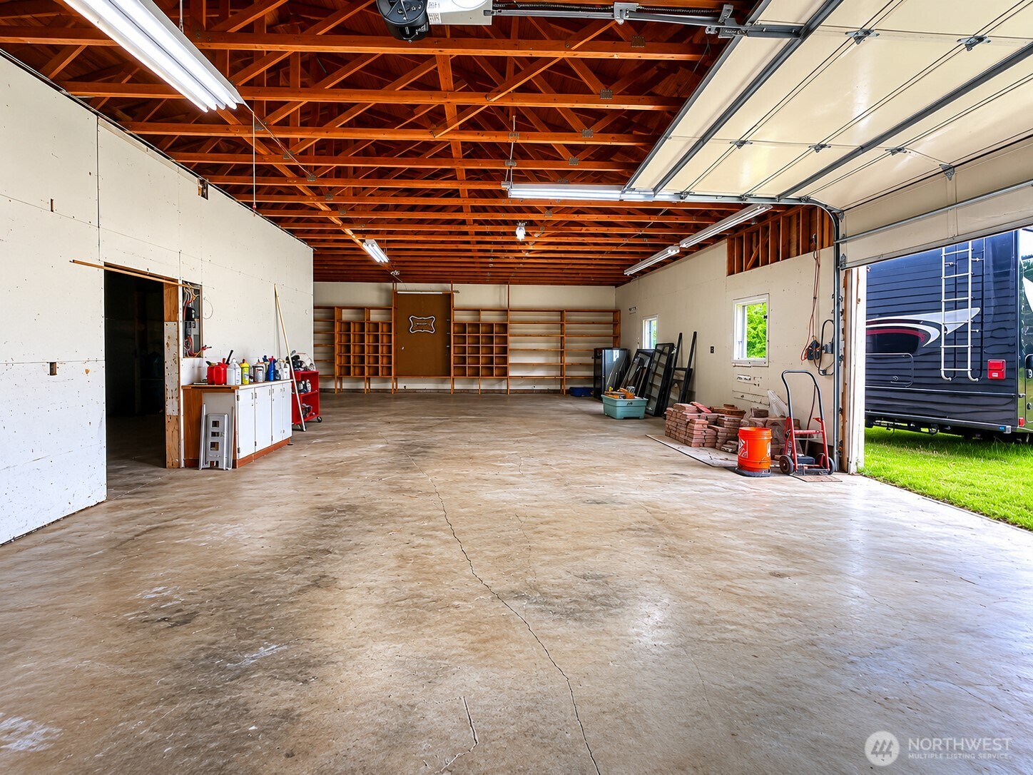 2154 Cranberry Road Grayland, WA 98547 - Photo 33 of 38 a view of a room with wooden walls