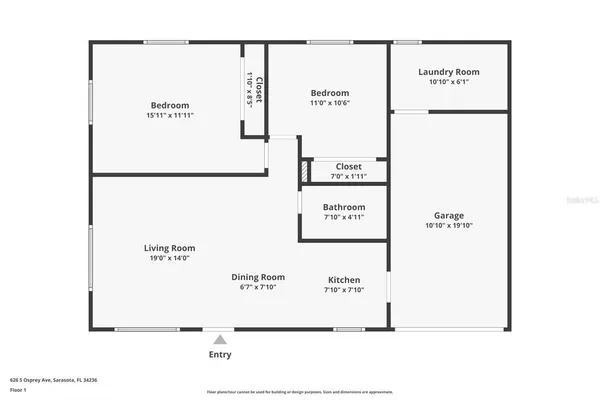$2,500 | 626 South Osprey Avenue, Sarasota, FL 34236