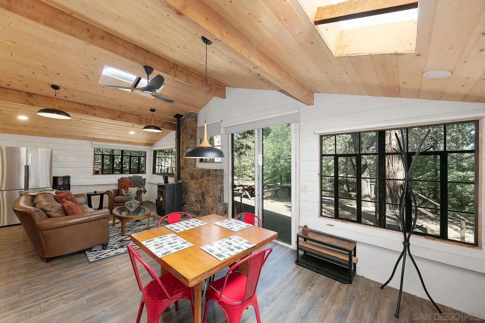 326 Laguna Tract Road Pine Valley, CA 91962 - Photo 10 of 29 a living room with furniture a rug and a floor to ceiling window