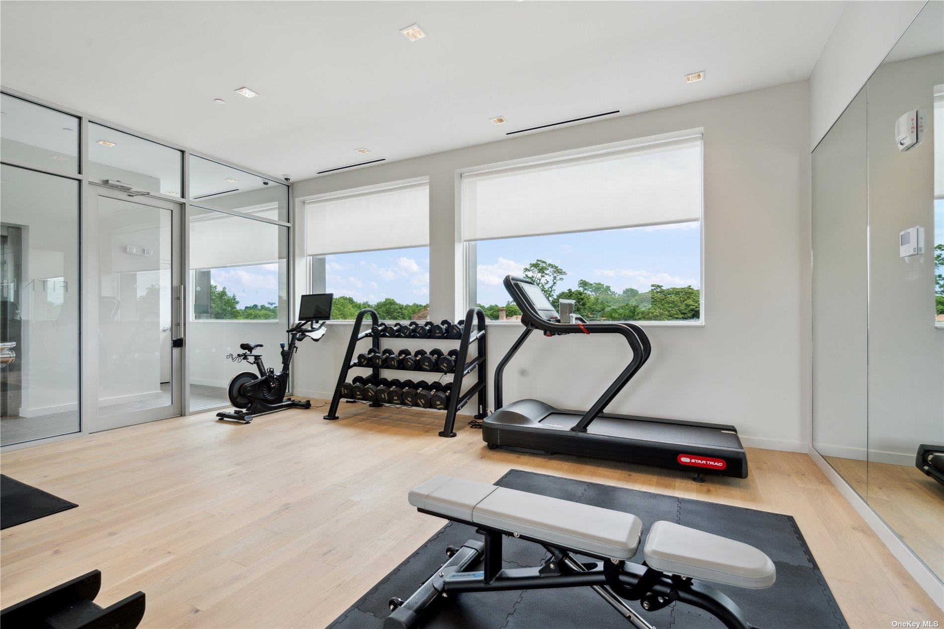 218 Middle Neck Road, Unit 107 Great Neck, NY 11021 - Photo 20 of 32 a room with gym equipment and a window