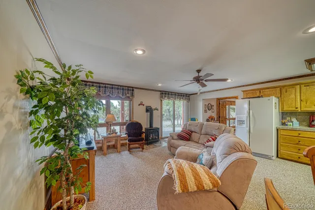 a view of a porch with furniture