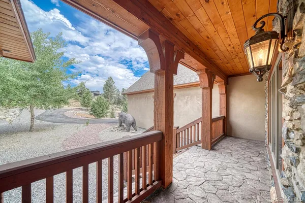 a view of a porch
