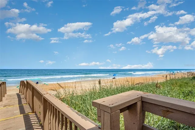 a view of ocean from a balcony