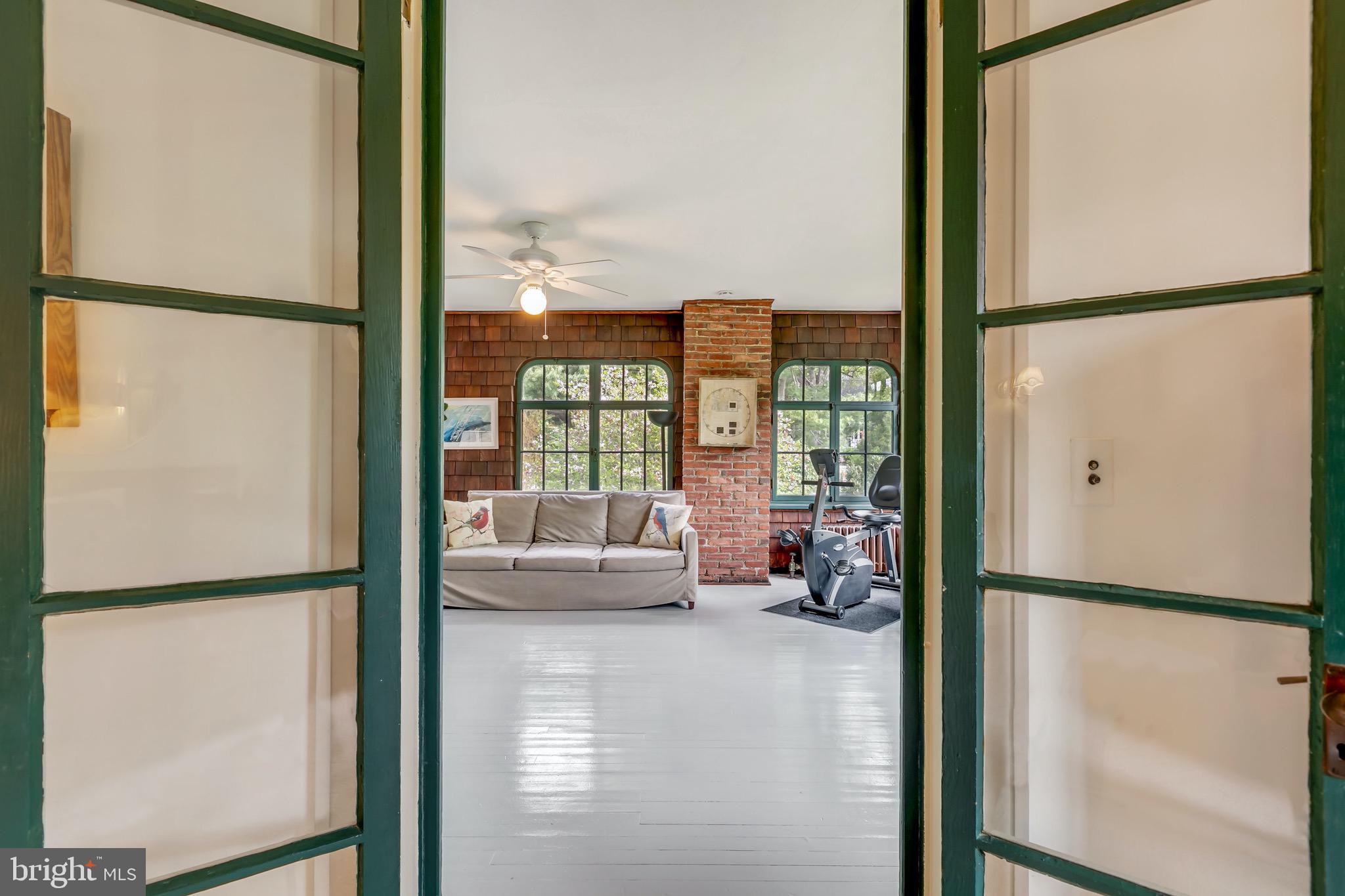 108 St Johns Road Baltimore, MD 21210 - Photo 49 of 97 French Doors leading to Sunroom/Exercise Room