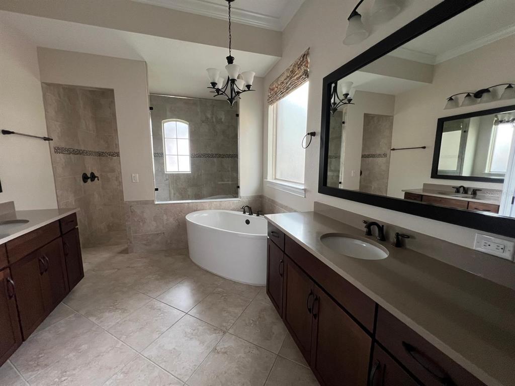 12927 Canopy Woods Way Winter Garden, FL 34787 - Photo 16 of 41 a bathroom with a granite countertop bathtub sink double vanity