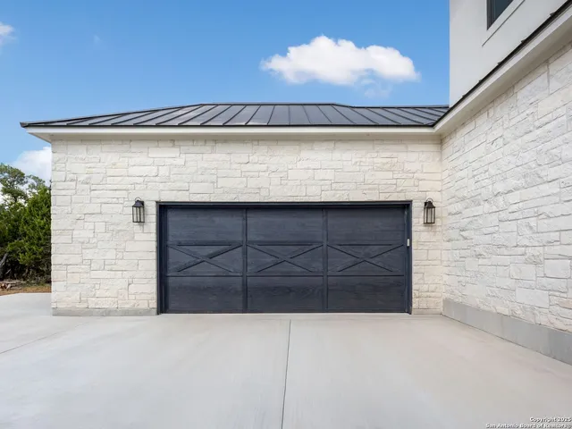 a view of wooden door