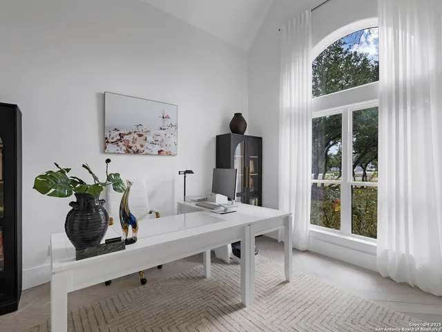 a view of a workspace with a window