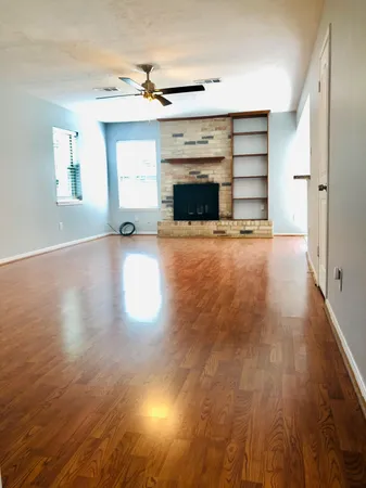 a view of a livingroom with a fireplace
