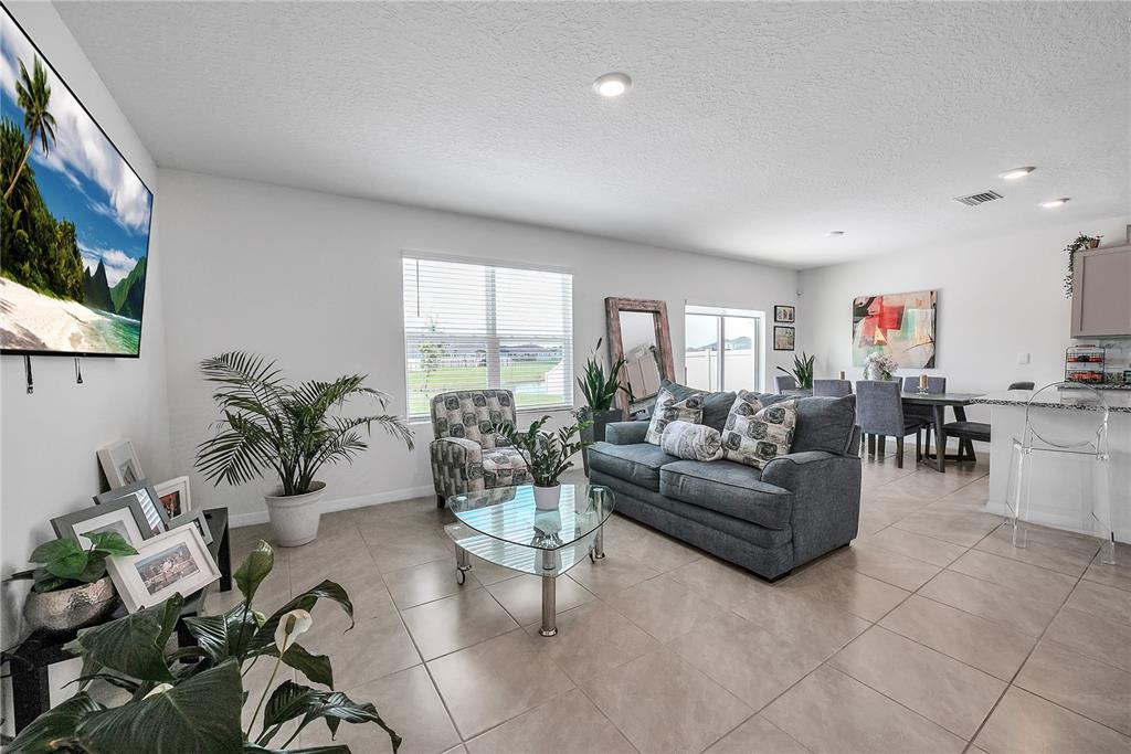 8237 Juning Cove Wesley Chapel, FL 33545 - Photo 13 of 59 a living room with furniture potted plant and a flat screen tv