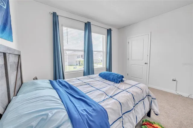 a view of a lake with a outdoor space