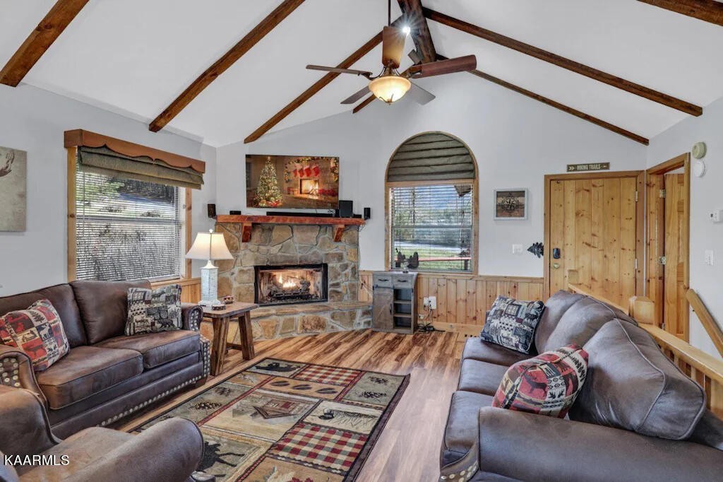 3514 Jakes Ridge Sevierville, TN 37862 - Photo 2 of 28 a living room with furniture and a fireplace
