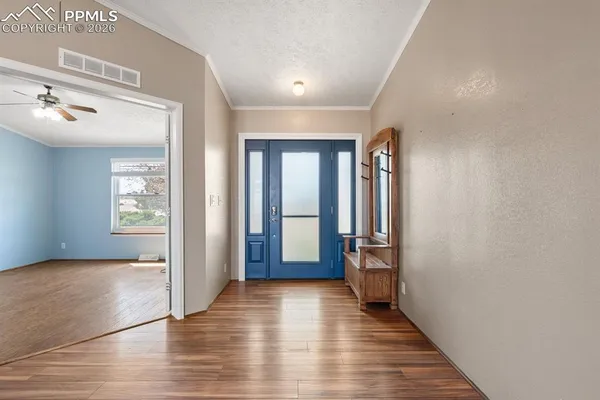 a view of an entryway of a house