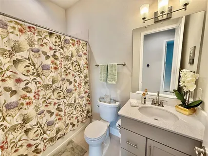 an empty room with closet area