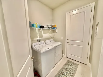 a living room with a large window