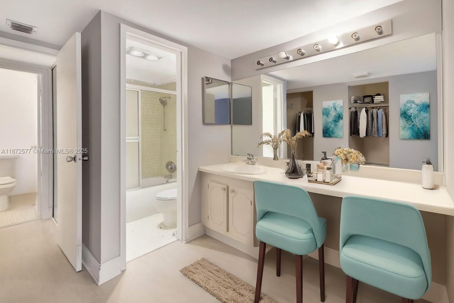 20100 West Country Club Drive, Unit 403 Aventura, FL 33180 - Photo 15 of 24 a view of bathroom with dual sinks