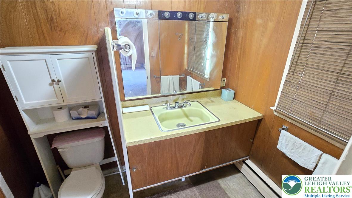 232 Virginia Avenue Whitehall, PA 18052 - Photo 13 of 26 a bathroom with a sink a mirror and a shower