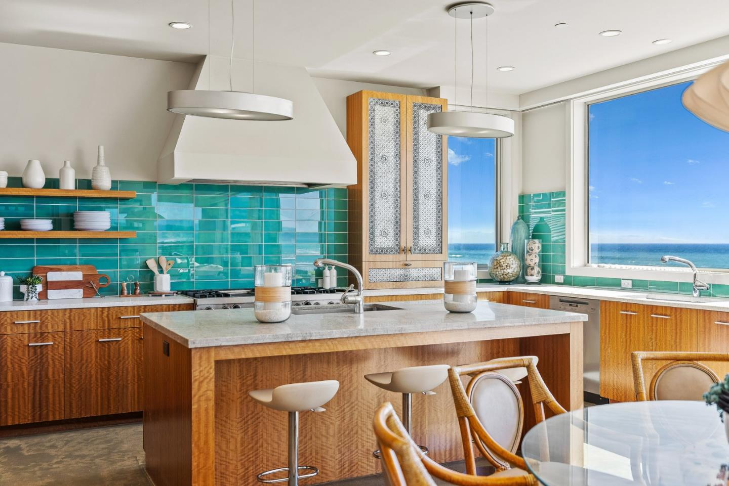 618 Beach Drive Aptos, CA 95003 - Photo 19 of 99 a kitchen with stainless steel appliances granite countertop a sink and a stove