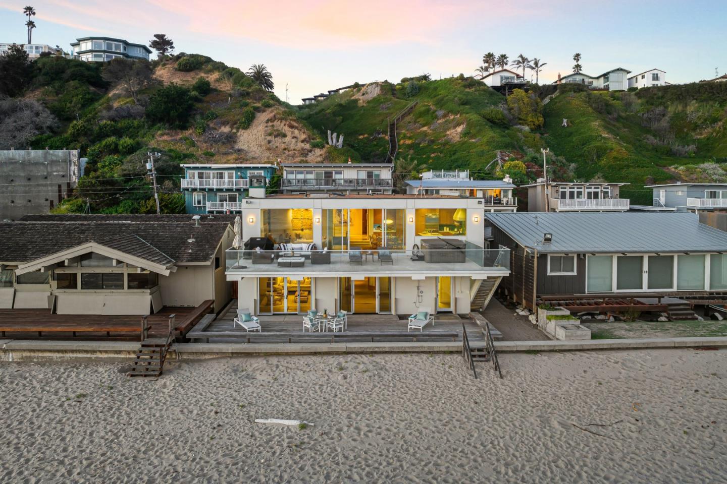 618 Beach Drive Aptos, CA 95003 - Photo 84 of 99 an aerial view of a house with swimming pool and porch