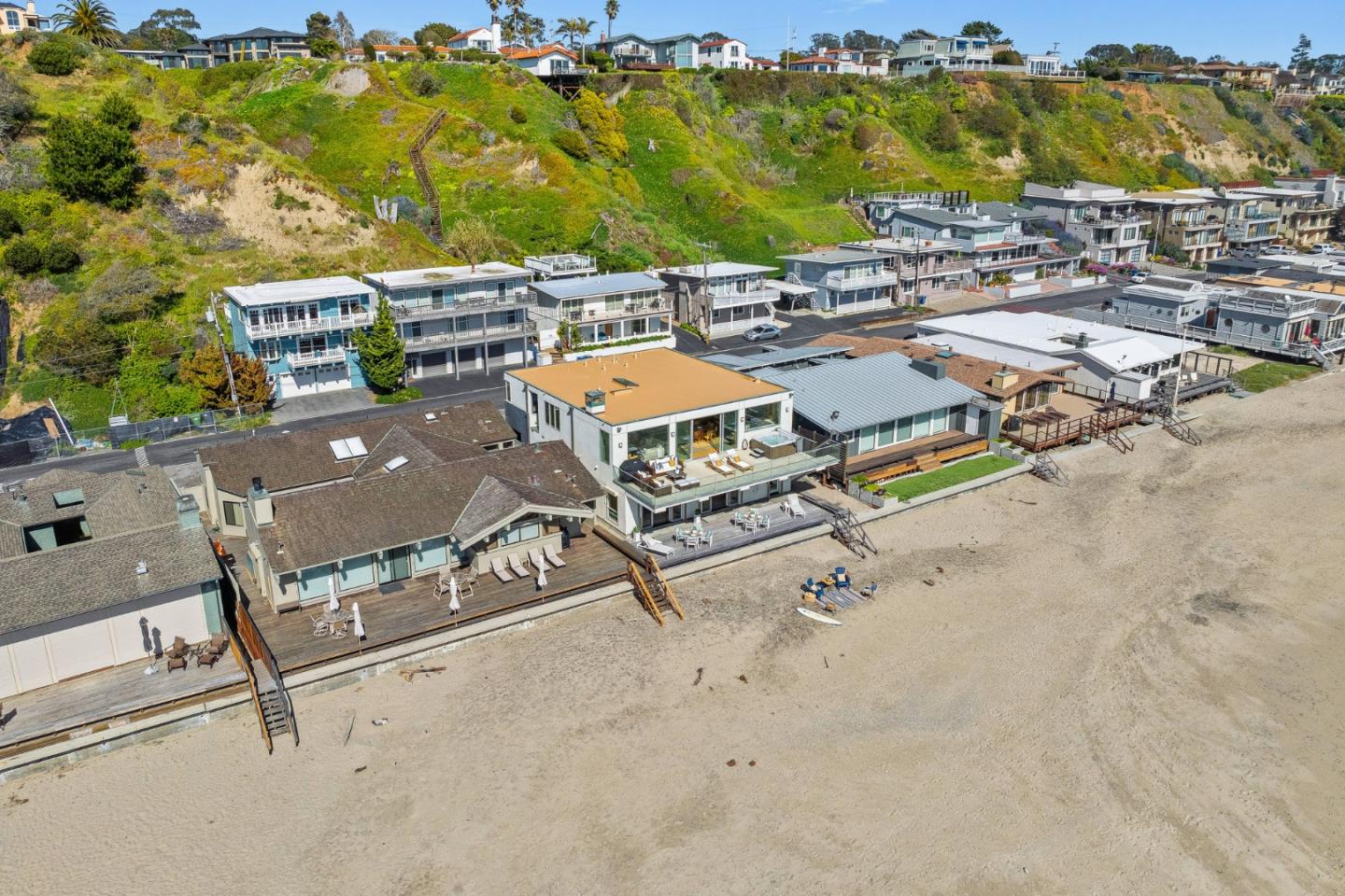 618 Beach Drive Aptos, CA 95003 - Photo 96 of 99 an aerial view of a swimming pool with lounge chairs