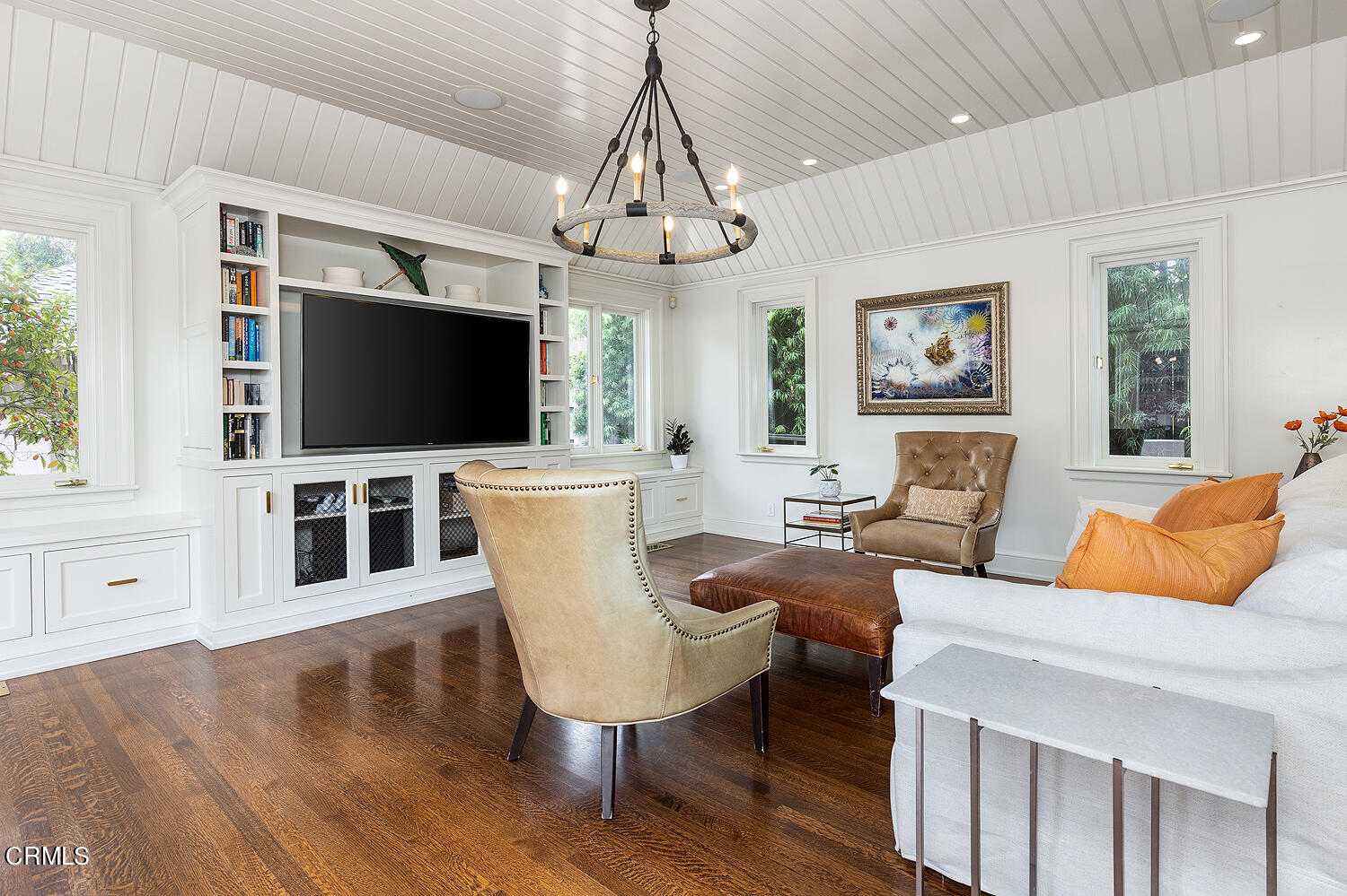 1375 Ridge Way Pasadena, CA 91106 - Photo 14 of 36 a living room with furniture a flat screen tv a rug and a window
