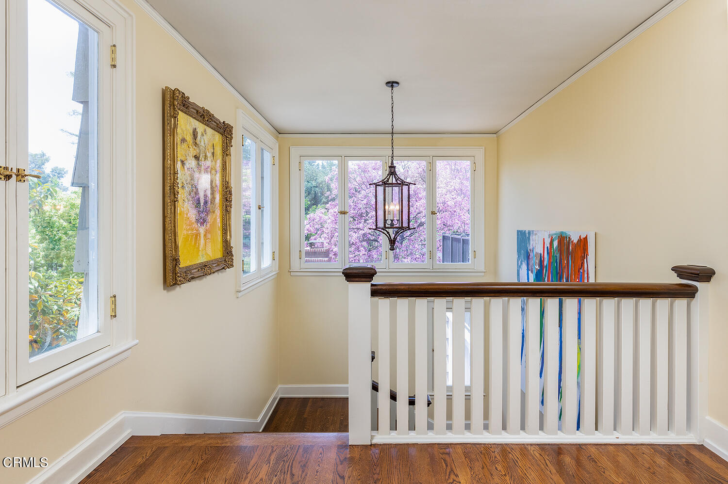 1375 Ridge Way Pasadena, CA 91106 - Photo 18 of 36 a view of a balcony with furniture and chandelier