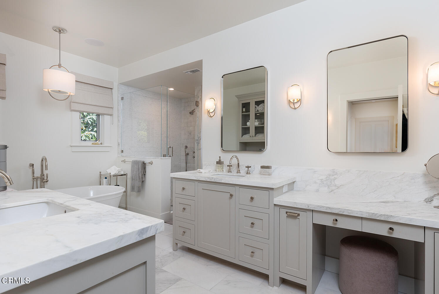 1375 Ridge Way Pasadena, CA 91106 - Photo 23 of 36 a bathroom with a sink vanity and mirror