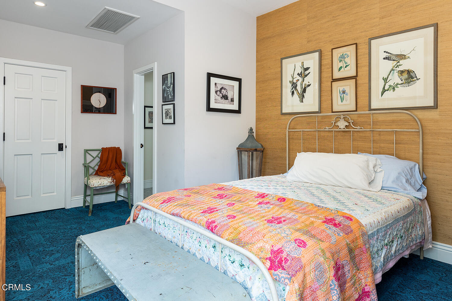 1375 Ridge Way Pasadena, CA 91106 - Photo 29 of 36 a bedroom with a bed and painting on the wall