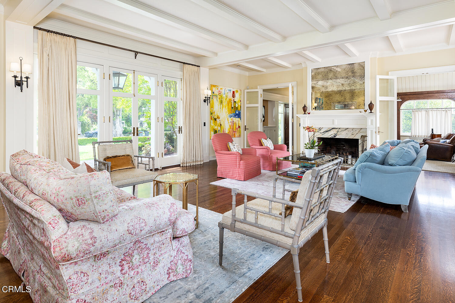 1375 Ridge Way Pasadena, CA 91106 - Photo 9 of 36 a living room with fireplace furniture and a large window