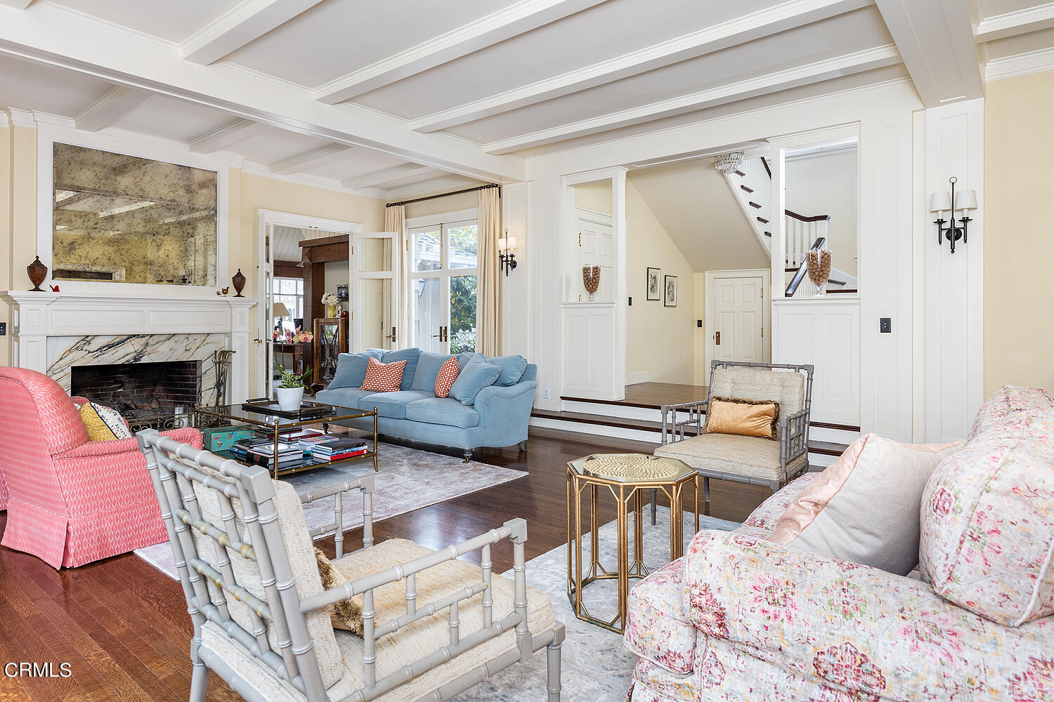 1375 Ridge Way Pasadena, CA 91106 - Photo 10 of 36 a living room with furniture and a fireplace