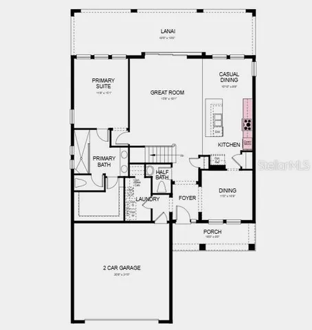 a kitchen with refrigerator and breakfast area