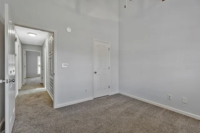wooden floor and cabinet in an empty room