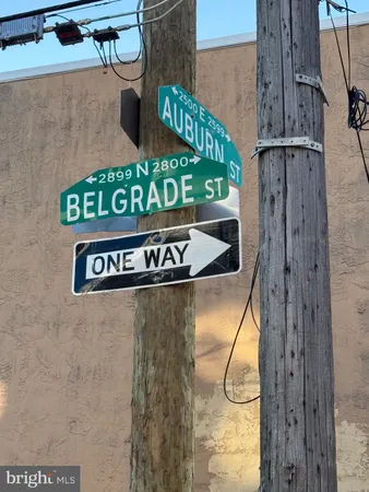 a close up of a street sign