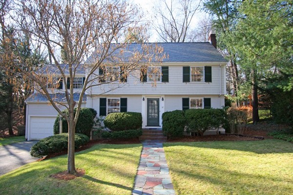 57 Emerson Road Wellesley, MA 02481 - Photo 1 of 9 a front view of a house with a yard