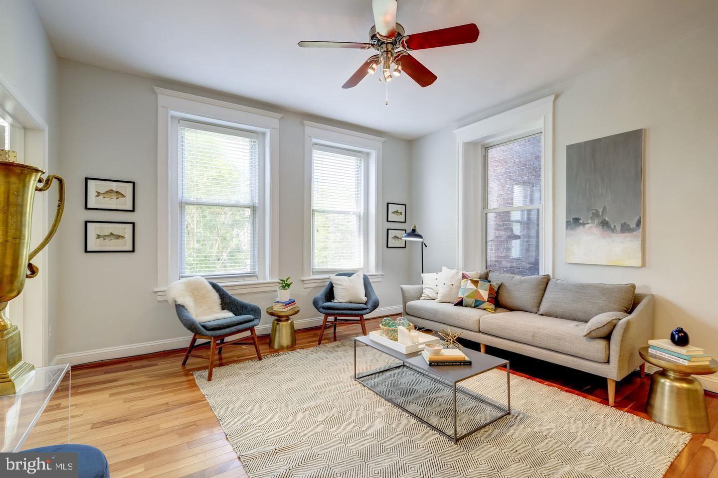 1855 Calvert Street Northwest, Unit 102 Washington, DC 20009 - Photo 1 of 16 South Facing Living Room with garden view