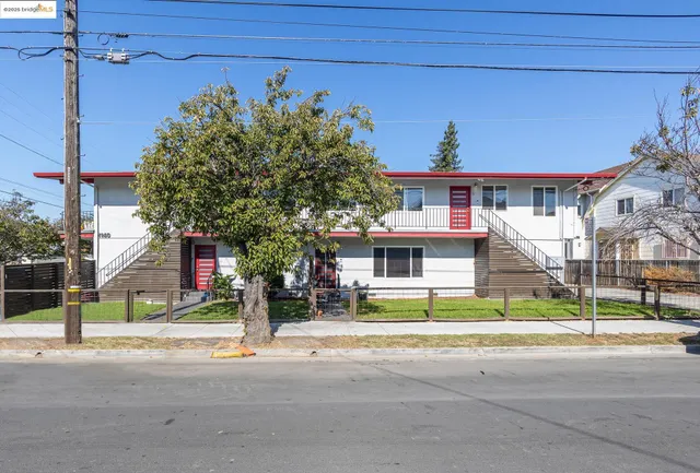 a view of a house with a street
